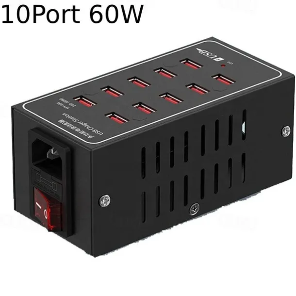 Multi USB Charger USB Fast Charging Station Universal Carregador Portatil For Iphone 15 Samsung Xiaomi Ipad Tablet 10/20/30/40/50/60 Port