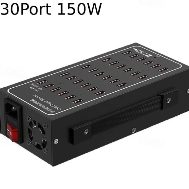 Multi USB Charger USB Fast Charging Station Universal Carregador Portatil For Iphone 15 Samsung Xiaomi Ipad Tablet 10/20/30/40/50/60 Port