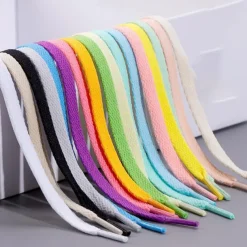 Multicolor Flat Shoelaces – Durable Polyester Fashion Sneaker Laces for Sports, Casual, and Running Shoes – Unisex Shoe Accessories for Adults and Kids