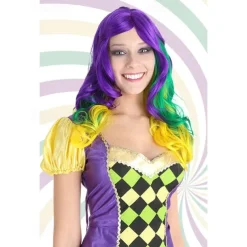 Multi-Colored Halloween Wigs for Women | Fancy Dress Accessories | High-Quality Synthetic Hair | Perfect for Parties and Festivals