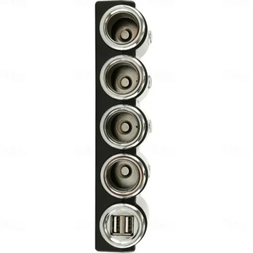 Multi-function 4 Way 12V-24V Car Cigarette Lighter Splitter Multi Socket Dual USB Plug Charger