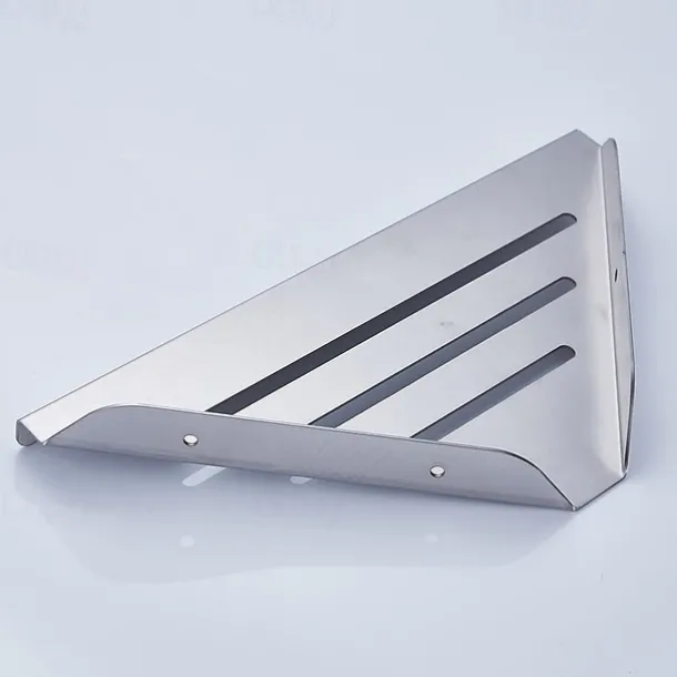 Multifunction Bathroom Triangle Shelf Wall Mounted Stainless Steel 1 Pack Corner Storage Shelf for Bathroom, Toilet and Kitchen