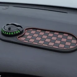 Multifunction Car Anti-Slip Mat, New Multifunctional Car Dashboard Mobile Phone Holder, Auto Universal Rotatable Anti Skid Car Dashboard Pad with Temporary Parking Number