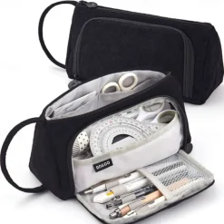 Multi-function Pencil Case Corduroy High Capacity Pencil Case for High School Students