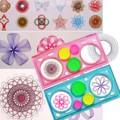 Multi-function Puzzle Spirograph Geometric Ruler Drafting Tools For Students Drawing Toys Children Learning Art Tool Gift For Kids, Back to School Supplies