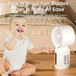 Multifunction USB Fan – Rechargeable Desktop Fan with LED Light, Camping, Ceiling and Portable Modes