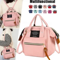 Multifunctional Canvas Backpack and Handbag – Versatile and Stylish Back to School, Travel, or Everyday Bag in Multiple Colors