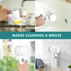 Multifunctional Handheld Radio Electric Cleaning Brush Kitchen Dishwashing Brush Bathroom Sink Tile Electric Cleaning Brush