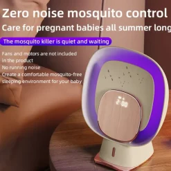 Multifunctional Mosquito Trap Lamp – Anti-Mosquito Device with Clock and Purple Light, Wireless Powered by Mobile Phone