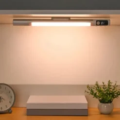 Multifunctional Motion Sensor Under Cabinet Light – Tri-color Dimmable USB Rechargeable Night Lamp with Magnetic Mounting for Kitchen, Office, and Wardrobe Lighting