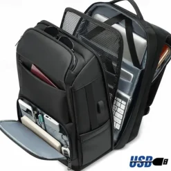 Multi-layer Storage Waterproof Premium Backpacks Anti-thief Design for Men 17 Inch Laptop Medium Plus Backpack with USB Charging Port CR9