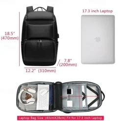 Multi-layer Storage Waterproof Premium Backpacks Anti-thief Design for Men 17 Inch Laptop Medium Plus Backpack with USB Charging Port CR9