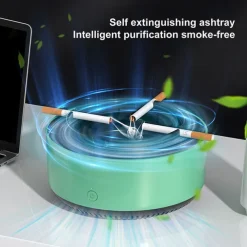 Multipurpose Ashtray with Air Purifier Function for Filtering Second-Hand Smoke From Cigarettes Remove Odor
