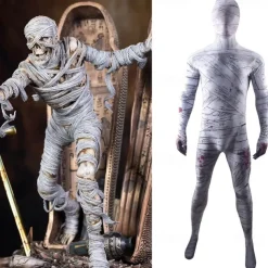 Mummy Halloween Cosplay Costume Masquerade Adults' Men's Women's Carnival Masquerade Party Halloween Masquerade Easy Halloween Costumes Dress Up