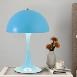 Mushroom Lamp Plug in Bedside Lamp Bedroom Table Lamps Light Luxury Nordic Retro Small Table Lamp Bedroom Bedside Light Decorative 110-240V