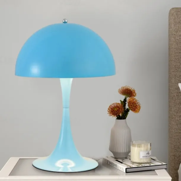 Mushroom Lamp Plug in Bedside Lamp Bedroom Table Lamps Light Luxury Nordic Retro Small Table Lamp Bedroom Bedside Light Decorative 110-240V