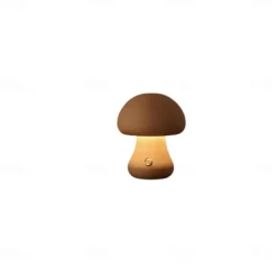 Mushroom Table Lamp Bedroom Bedside Sleep Night Light Solid Wood Dimmable Atmosphere Light