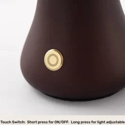 Mushroom Table Lamp Bedroom Bedside Sleep Night Light Solid Wood Dimmable Atmosphere Light