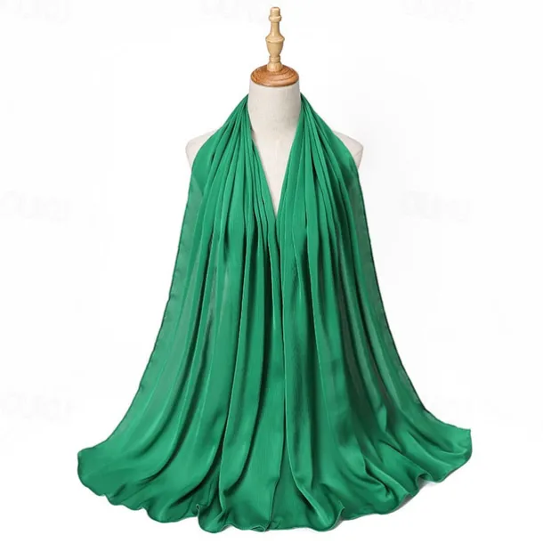 Muslim Scarf Crinkled Shawl Women Abaya Solid Hijab Ramadan Hijabs For Woman Abayas Dress Turban Instant Scarf