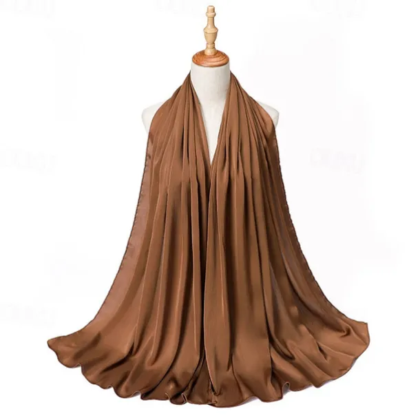 Muslim Scarf Crinkled Shawl Women Abaya Solid Hijab Ramadan Hijabs For Woman Abayas Dress Turban Instant Scarf