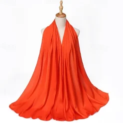 Muslim Scarf Crinkled Shawl Women Abaya Solid Hijab Ramadan Hijabs For Woman Abayas Dress Turban Instant Scarf