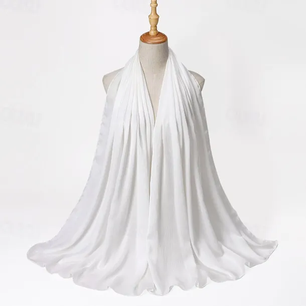 Muslim Scarf Crinkled Shawl Women Abaya Solid Hijab Ramadan Hijabs For Woman Abayas Dress Turban Instant Scarf