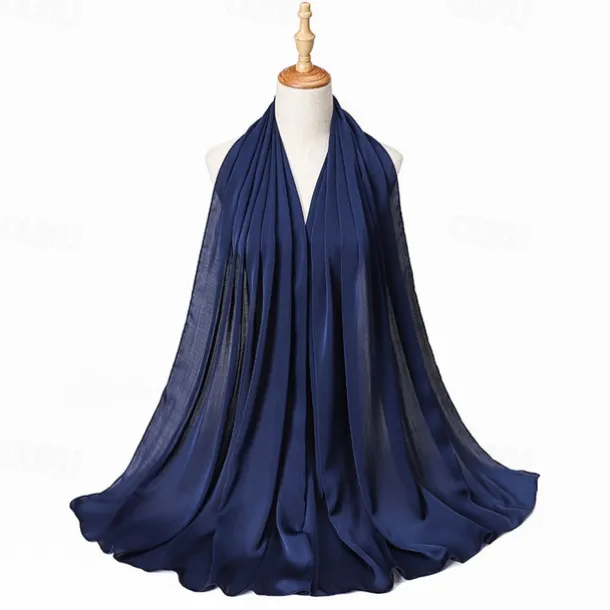 Muslim Scarf Crinkled Shawl Women Abaya Solid Hijab Ramadan Hijabs For Woman Abayas Dress Turban Instant Scarf