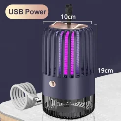 Mute Mosquito Killer Lamp – USB Rechargeable Electric Fly Trap Zapper, Radiation-Free Insect Repellent for Bedroom and Outdoor