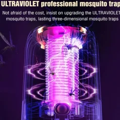 Mute Mosquito Killer Lamp – USB Rechargeable Electric Fly Trap Zapper, Radiation-Free Insect Repellent for Bedroom and Outdoor
