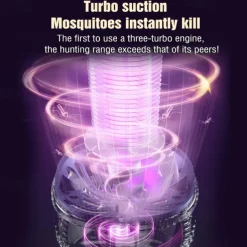Mute Mosquito Killer Lamp – USB Rechargeable Electric Fly Trap Zapper, Radiation-Free Insect Repellent for Bedroom and Outdoor