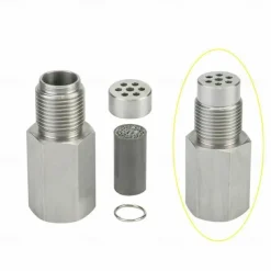 M18x1.5 Oxygen Sensor Thread Adapter Stainless Steel Universal Mini Catalyst Converter Emulator Extension Spacer