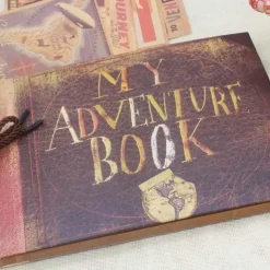 My Our Adventure Book Pixar Up Handmade DIY Family Scrapbook , Wedding Photo Album, Retro Album, Anniversary Scrapbook , Wonderful Gift for Thanks Giving Christmas 11.6x7.5 Inches