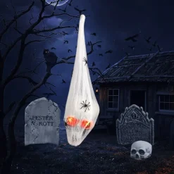 Mysterious Skeleton Head Shape Pendant Scary Hangings Decorations Terrifying Eye Skull Jewelry Halloween