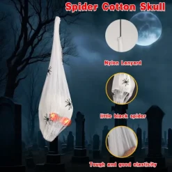 Mysterious Skeleton Head Shape Pendant Scary Hangings Decorations Terrifying Eye Skull Jewelry Halloween