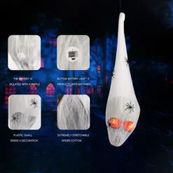 Mysterious Skeleton Head Shape Pendant Scary Hangings Decorations Terrifying Eye Skull Jewelry Halloween