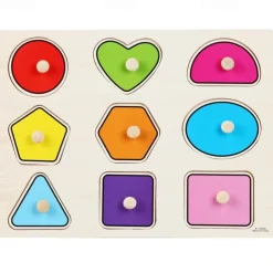 Nail Grasping Board Puzzle Children'S Montessori Early Education Wooden Toys Alphanumeric Fruit Shape Cognitive Jigsaw Puzzle