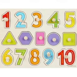 Nail Grasping Board Puzzle Children'S Montessori Early Education Wooden Toys Alphanumeric Fruit Shape Cognitive Jigsaw Puzzle