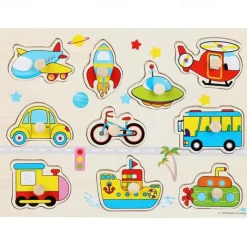 Nail Grasping Board Puzzle Children'S Montessori Early Education Wooden Toys Alphanumeric Fruit Shape Cognitive Jigsaw Puzzle