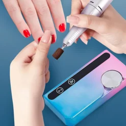 Nails Polishing Machine 45000rpm Nails File Drill Set Adjustable Speed Electric Nails Drill Machine with Drill Bits