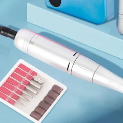 Nails Polishing Machine 45000rpm Nails File Drill Set Adjustable Speed Electric Nails Drill Machine with Drill Bits