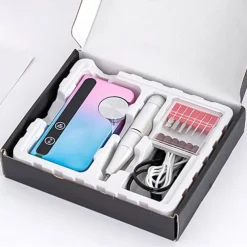 Nails Polishing Machine 45000rpm Nails File Drill Set Adjustable Speed Electric Nails Drill Machine with Drill Bits