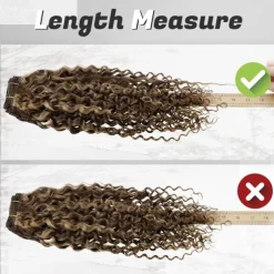 Natural Curly Clip in Hair Extensions Remy Human Hair 22 Inch Long Clip in Curly Hair Extensions Human Hair Blonde Highlighted Brown Curly Clip in Real Human Hair Extensions 7Pcs 105g