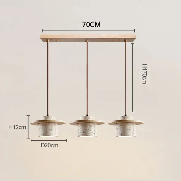 Natural Stone Shade Pendant Light Japanese Wabi Sabi Hanging Lamp with E27 Base Bedside Restaurant Kitchen Aisle Bar Club Suspension Lamp