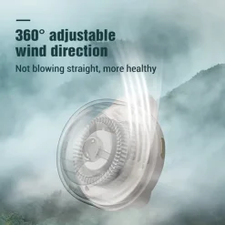 Neck Fan with Adjustable Lanyard – USB Rechargeable Hands-Free Fan with 3-Speed Cooling for Outdoor Use