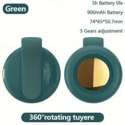 Neck Fan with Adjustable Lanyard – USB Rechargeable Hands-Free Fan with 3-Speed Cooling for Outdoor Use