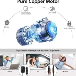 Neck Massager Electric Back Massager with Heat Neck Back Pain Relief Gifts Deep Tissue Kneading Massage Pillow