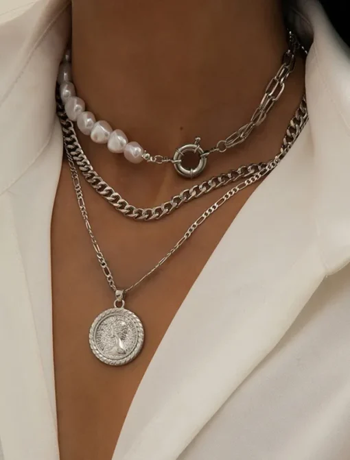 Necklace Chrome Women's Elegant Classic Necklace For Daily