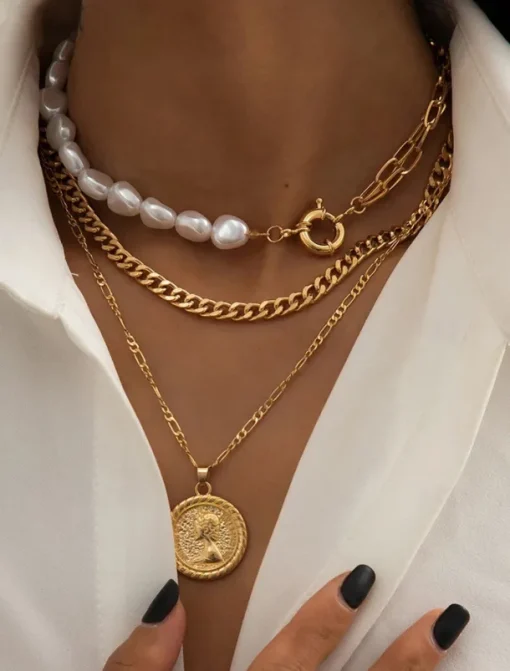 Necklace Chrome Women's Elegant Classic Necklace For Daily