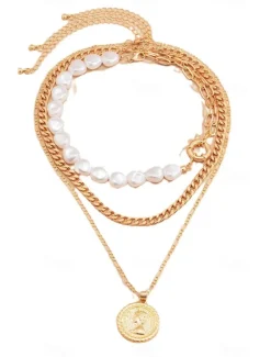 Necklace Chrome Women's Elegant Classic Necklace For Daily