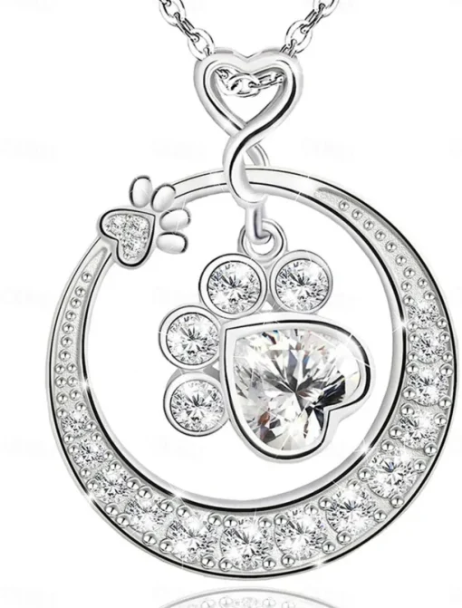 Necklace Chrome Women's Fashion Cute Classic Animal Lovely Round Necklace For Daily Valentine's Day